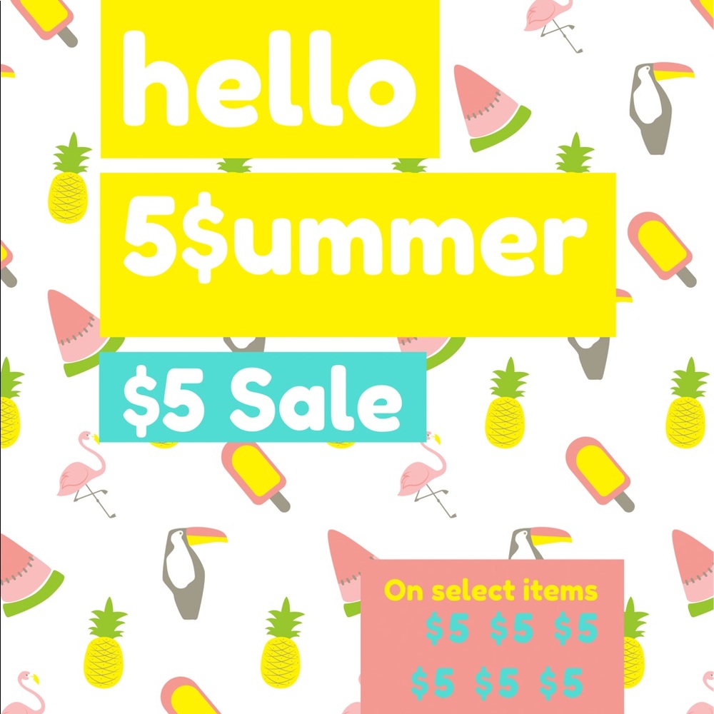 🎊🎉 $5 SALE! 🎉🎊